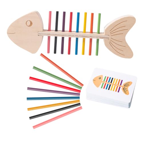 FIXOSHEE Montessori Holzspielzeug Farblernspiel für Kleinkinder Feinmotorisches Lernspiel mit Doppelseitigen Karten und Holzstäben Fördert Farberkennung Hand Augen koordination und FIXOSHEE Montessori Holzspielzeug Farblernspiel für Kleinkinder Feinmotorisches Lernspiel mit Doppelseitigen Karten und Holzstäben Fördert Farberkennung Hand Augen koordination und von FIXOSHEE