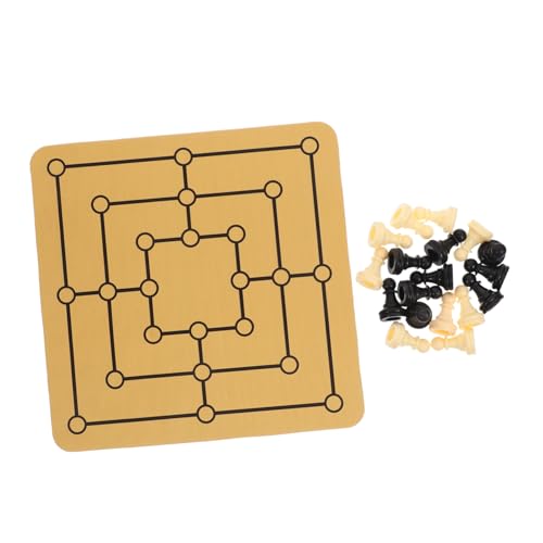 FIXOSHEE Morris Spielset Tragbar Strategisches Brettspiel Familienparty Leichtes Reisegame aus Mauspadmaterial für Gemeinsames und Unterhaltung Unterwegs von FIXOSHEE
