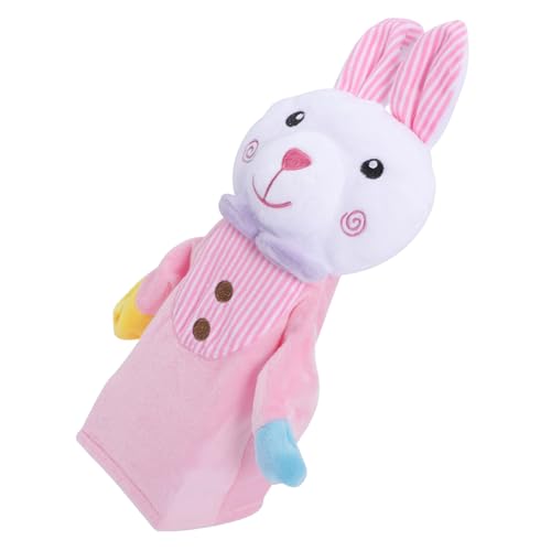 FIXOSHEE Niedliche Kaninchen Handpuppe aus Weichem Pp Baumwollstoff für Interaktives Tier von Motorik Kommunikation und Fantasie im Puppentheater von FIXOSHEE