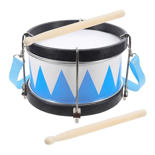 FIXOSHEE Percussion Instrument Snare Drum Blau Musikinstrument Handtrommel für Kleinkinder Rhythmusförderndes Musikspielzeug zur Frühkindlichen und Eltern Junge Mädchen Interaktion von FIXOSHEE