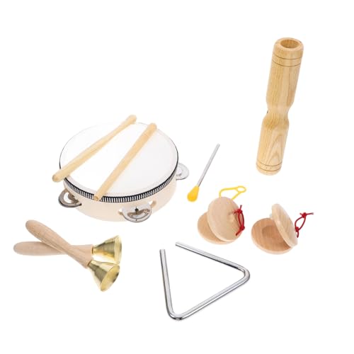 FIXOSHEE Percussion Instrument aus Natürlichem Holz Pädagogisches Rhythmusspielzeug für Kleinkinder Musikspielzeug Motorik und Sinnesentwicklung von FIXOSHEE