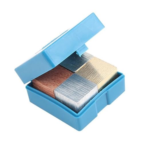 FIXOSHEE Physikalische Experimentierwürfel aus Kupfer Stahl Aluminium und Holz Dichteblöcke für Physikunterricht Praxisnahes Lernmaterial zur Massen und Auftriebsmessung im Laborgebrauch von FIXOSHEE