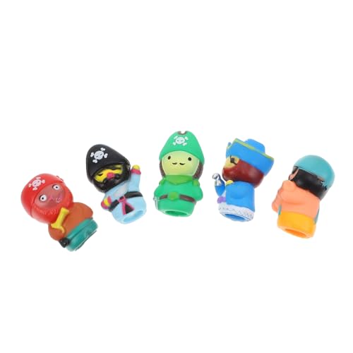 FIXOSHEE Piraten Fingerpuppen Teilig Bunte Vinyl Spielfiguren Pädagogisches für Theater Erzählspielzeug Fingerabdeckung Interaktiv Lernspielzeug von FIXOSHEE