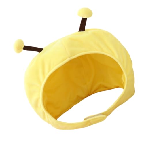 FIXOSHEE Plüsch Bienenkostüm Hut Honigbiene Kopfbedeckung Gelb Fasching Mottoparty Accessoire Erwachsene von FIXOSHEE