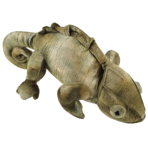 FIXOSHEE Plüsch Chamäleon Kuscheltier Sanft und Bequem Lebensechtes Reptilien Dekoratives Hausornament für Sofa Schlafzimmer und Wohnzimmer in Dunkelgrün von FIXOSHEE