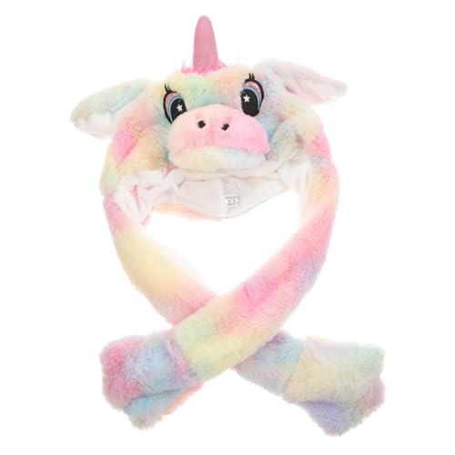 FIXOSHEE Plüsch Hasenohren Mütze mit Beweglichen Ohren Wärmender Cartoon Hut für Karneval Fasching und Partys Niedliche Tierhaube für Erwachsene und Lustiger Kostüm Accessoire von FIXOSHEE