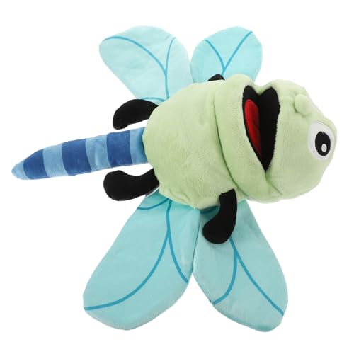 FIXOSHEE Plüsch Libellen Handpuppe aus Weichem Interaktives Storytelling für Frühe mit Beweglichem Mund Kuscheliges Insekten Handspielzeug für Fantasievolles Rollenspiel von FIXOSHEE