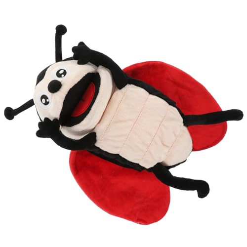 FIXOSHEE Plüsch Marienkäfer Handpuppe Kuscheltier Handspielzeug für Interaktive Erzählpuppe aus Weichem Plüsch und Pp Baumwolle Waschbar Leicht für Rollenspiele und Frühe von FIXOSHEE