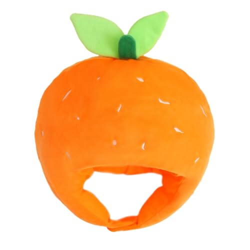 FIXOSHEE Plüsch Orangenhut Cartoon Kopfbekleidung Leichtes Kostümzubehör für Karneval Fotorequisit Partydeko Festliche Events von FIXOSHEE