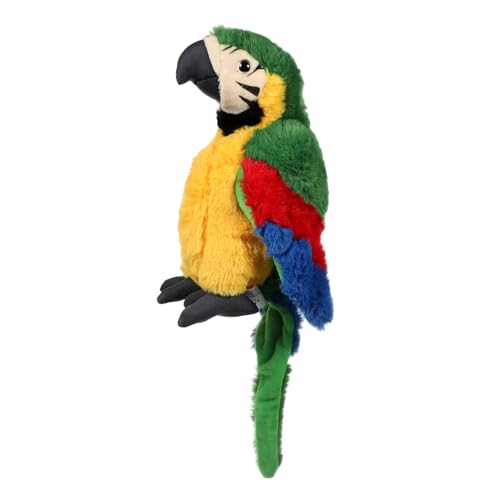 FIXOSHEE Plüsch Papagei Kuscheltier mit Buntem Design Gefüllt mit Weichem PP Baumwollstoff als Pädagogisches Vogelspielzeug und für Vogelenthusiasten Geburtstage und Klassenzimmerpreise von FIXOSHEE