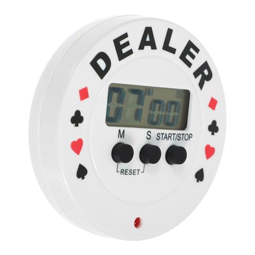 FIXOSHEE Poker Timer Digitaler Countdown Poker Zubehör Kleiner Party Timer Mit Minuten Für Fairen Spielablauf Und Präzise Rundenzeit von FIXOSHEE