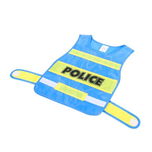 FIXOSHEE Polizei Kostüm Weste aus Stoff für Jungen Mädchen Bequemes Cosplay Polizeiweste für Kostümparty Fasching Rollenspiel und Bühnenauftritt Vielseitig Einsetzbar und Detailreich von FIXOSHEE
