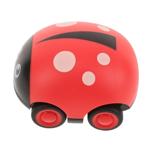 FIXOSHEE Pull Back Auto für Kleinkinder Reibungsbetriebenes Mini Auto in Rot mit Doppelzugfunktion Robust und Lernfördernd Reisespielzeug für Junge Mädchen von FIXOSHEE