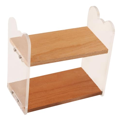 FIXOSHEE Puppenhaus Möbel Zubehör Kompakter Transparenter Aufbewahrungsständer für DIY Puppenhaus Dekoration und Geschenk von FIXOSHEE