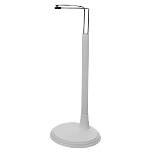 FIXOSHEE Puppenständer Weiß Doll Storage Stand mit Stabilem Sockel und Rutschfestem Halter für Actionfiguren und Handgemachte Modelle zur Sicheren Präsentation und Aufbewahrung von FIXOSHEE