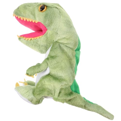 FIXOSHEE Realistische Dinosaurier Handpuppe aus Plüsch mit Beweglichem Mund Weiche Tierhandpuppe für Jungen und Mädchen Interaktives für Fantasievolles Puppenspiel Zufällige Farbe von FIXOSHEE