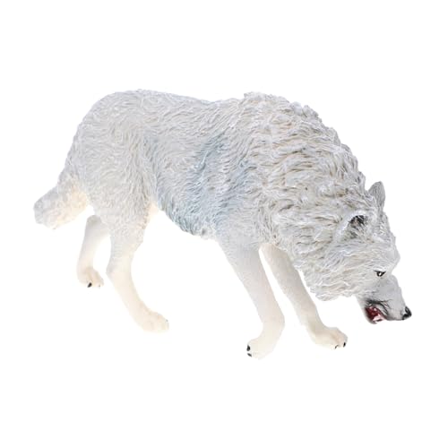 FIXOSHEE Realistische Wolf Figur aus Solidem Material Detailgetreues Wildlife Tiermodell Dekorative Tierfigur für Tischdeko und Lernspielzeug Geeignet für Kinderzimmer und Wohnaccessoires von FIXOSHEE