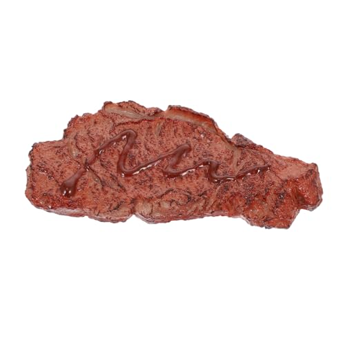 FIXOSHEE Realistisches Steak Modell aus Hochwertigem Kunststoff Lebensechte Nachbildung Pädagogisches Robustes Foto requisit und Küchen Dekoration Detailgetreu und Farbecht von FIXOSHEE
