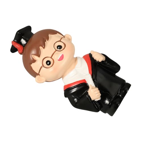 FIXOSHEE Resin Cake Ornament Doktor Figurine Tortenaufsatz Abschlussfeier Dekoration für Graduation Party Kuchen Deko Abschlussfeier Zubehör von FIXOSHEE