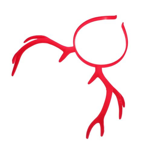 FIXOSHEE Rotes Geweih Haarband Damen PVC Stirnband Vielseitiges Leichtes Kostümzubehör für Halloween Make Up Partys und Festliche Anlässe Langlebig und Komfortabel von FIXOSHEE