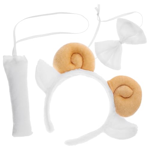 FIXOSHEE Schaf Kostüm Haarreif mit Weichen Plüschigen Hörnern und Schleife Leichtes Cosplay Accessoire für Frauen Modisch Komfortabel Vielseitig für Halloween und Party von FIXOSHEE