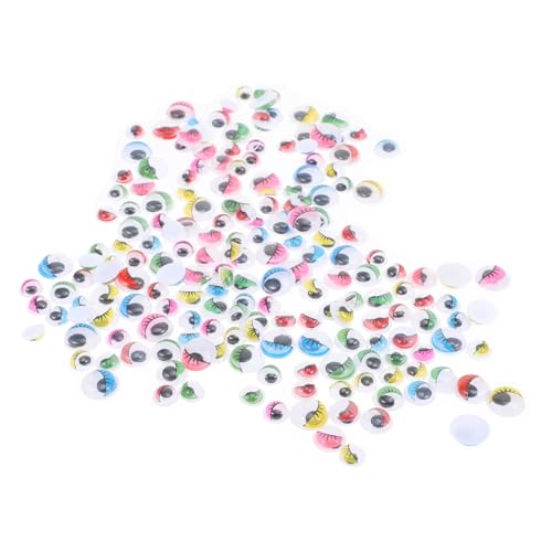 FIXOSHEE Selbstklebende Bunte Wackelaugen Patches Plastik Bastelaugen für DIY Dekoration Puppen Möbel Kühlschrank Haustier Zubehör Langlebig und Kreativ von FIXOSHEE