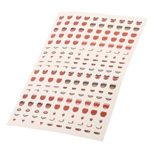FIXOSHEE Selbstklebende DIY Mundaufkleber aus Hochwertigem Papier Wasserfest und Reißfest für Bastelprojekte mit Tonfiguren und Animationspuppen Bunte Cartoon Mundmuster Sticker FIXOSHEE Selbstklebende DIY Mundaufkleber aus Hochwertigem Papier Wasserfest und Reißfest für Bastelprojekte mit Tonfiguren und Animationspuppen Bunte Cartoon Mundmuster Sticker von FIXOSHEE