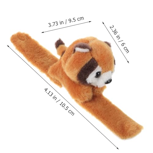 FIXOSHEE Slap Armband mit Plüsch Waschbär Weiches Kinderspielzeug Leichtes und Flexibles Schnapparmband Bequemes Handgelenksband für Geburtstag Halloween und Festtagsgeschenke von FIXOSHEE
