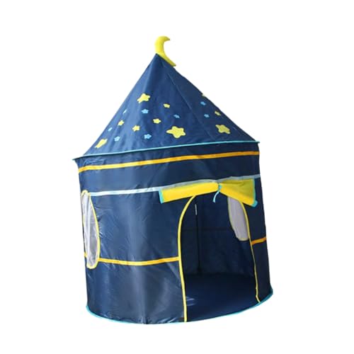 FIXOSHEE Spielzelt Schloss Spielhaus Faltbar Blau für Drinnen Zelt Haus mit Bällen Fördert Kreativität und Fantasie als für Jungen und Mädchen von FIXOSHEE