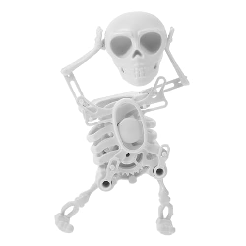 FIXOSHEE Tanzendes Aufzieh-Skelett Weiß Partydeko Halloween Tischdeko Lustige Mechanik Figur FIXOSHEE Tanzendes Aufzieh-Skelett Weiß Partydeko Halloween Tischdeko Lustige Mechanik Figur von FIXOSHEE