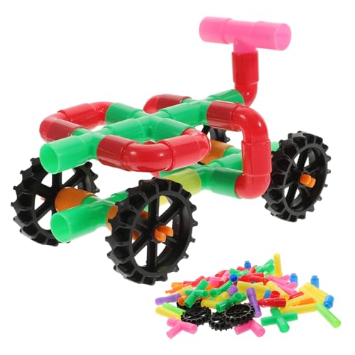 FIXOSHEE Teiliges Bausteine Rohrbaukasten für Montessori Pädagogisches Steckspielzeug Buntes DIY Steckrohr Spiel für Kreatives Lernen und Motorische Ab Jahren von FIXOSHEE