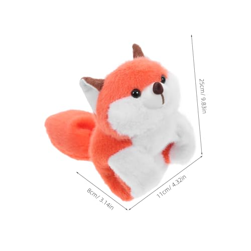 FIXOSHEE Weiches Plüsch Fuchs Schnapparmband Kuscheliges Tierarmband für Partys und Aktivitäten Einfach Anzuziehen Spaßiges Klapparmband aus Plüsch für Mädchen und Jungen von FIXOSHEE