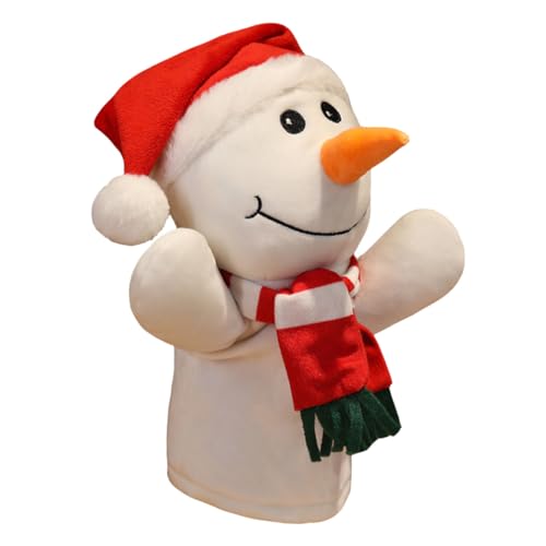 FIXOSHEE Weihnachtliche Fingerpuppe Schneemann Plüsch Kreative Rollenspiele Eltern Junge Mädchen Interaktion Festtagsdeko von FIXOSHEE