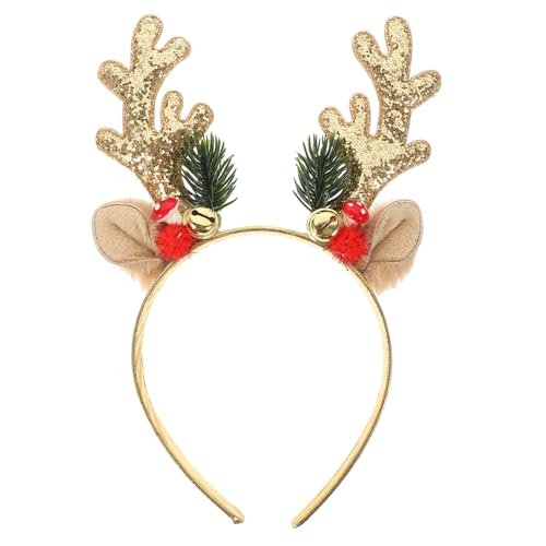 FIXOSHEE Weihnachtliches Rentier Geweih Haarreif Leicht und Hautfreundlich mit Glöckchen Festliches Party Accessoire für Erwachsene Weihnachtsfeier Karneval Cosplay FIXOSHEE Weihnachtliches Rentier Geweih Haarreif Leicht und Hautfreundlich mit Glöckchen Festliches Party Accessoire für Erwachsene Weihnachtsfeier Karneval Cosplay von FIXOSHEE