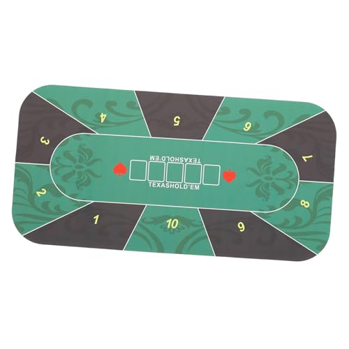 FIXOSHEE rutschfeste Poker Tischmatte aus Gummi für Personen Rechteckige Spieltischauflage Vielseitige Brettspiel und Pokerunterlage Schützende Tischdecke für Familien und Gastronomie von FIXOSHEE
