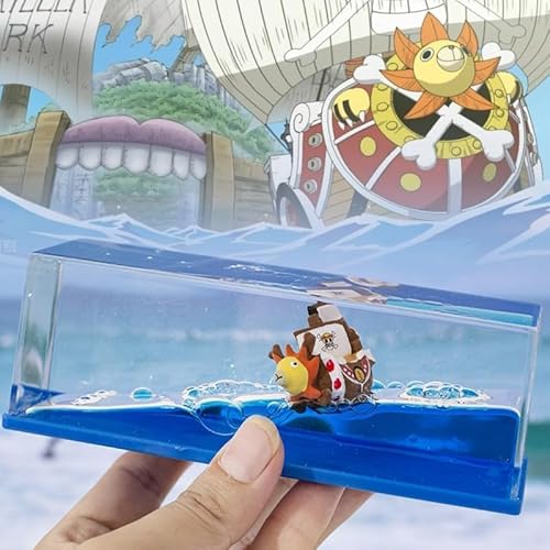 FIYSON Flüssigkeitsdriftflasche Für Kreuzfahrtschiffe - Never Sink Titanic Kreuzfahrtschiff, One Piece–Tausend Sunny Schiff Collection, Black Pearl Drift Schiffs für Tisch und Auto Dekoration (Stil 4) von FIYSON