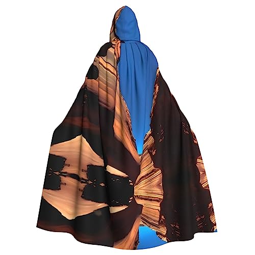 FInpan Colorado Landschafts-Poncho, Halloween-Kapuzenumhang, für Damen, Herren, Halloween, Verkleidungsparty, Cosplay-Kostüme von FInpan