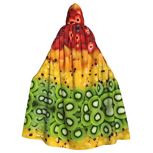 FInpan Poncho mit frischem Obst, Halloween-Kapuzenumhang, Damen, Herren, Halloween, Verkleidung, Party, Cosplay-Kostüme von FInpan