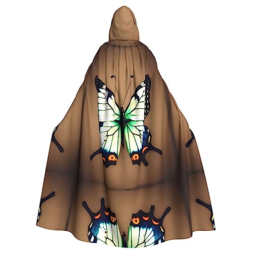FInpan Süßer kleiner Schmetterling-Poncho, Halloween-Kapuzenumhang, für Damen und Herren, Halloween, Verkleidungsparty, Cosplay-Kostüme von FInpan