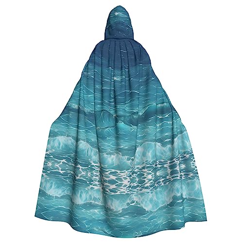 FInpan The Deep Blue Sea Poncho, Halloween-Kapuzenumhang, für Damen und Herren, Halloween, Verkleidungsparty, Cosplay-Kostüme von FInpan
