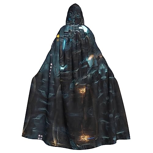 Future Roboter-Poncho, Halloween-Kapuzenumhang, für Damen und Herren, Halloween, Verkleidungsparty, Cosplay-Kostüme von FInpan