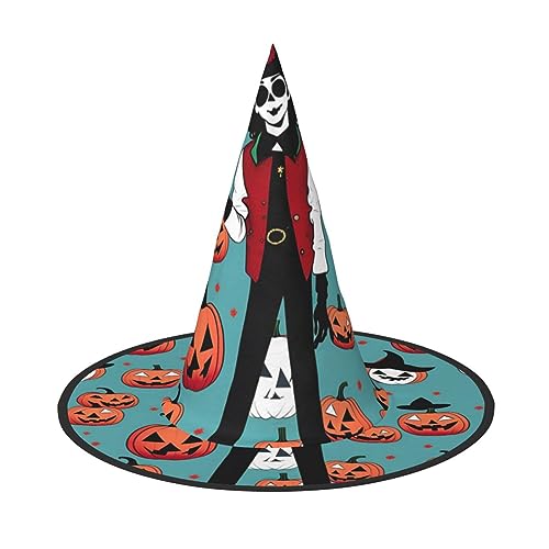 FJAUOQ Hexenhüte für Damen, Halloween-Hexenhüte für Dekoration, Zaubererhut, Maskerade, Cosplay-Kostüm, Happy Halloween Day, 3 Stück von FJAUOQ