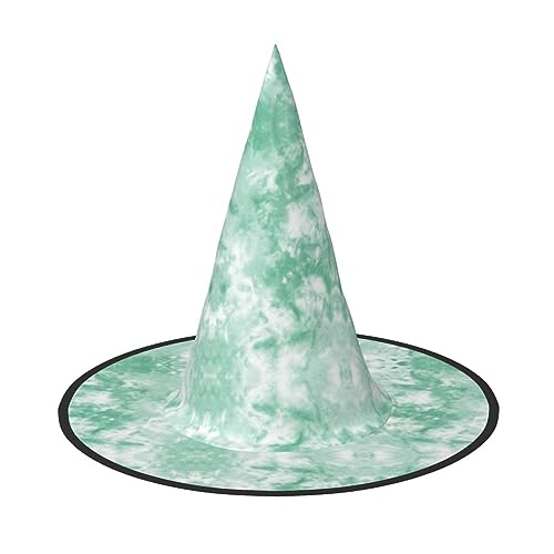 FJAUOQ Tie Dye Grün Halloween Hüte Schwebender Hexenhut Hängende Hexe Kostüm Dekoration für Party von FJAUOQ
