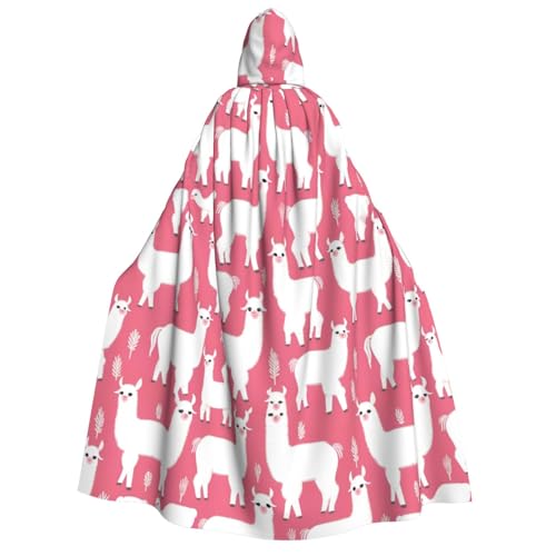 Alpaka-Llama-Druck, Erwachsenen-Umhang mit Kapuze, Gothic-Stil, Karneval, Umhang für Damen und Herren, Cosplay-Kostüme Alpaka-Llama-Druck, Erwachsenen-Umhang mit Kapuze, Gothic-Stil, Karneval, Umhang für Damen und Herren, Cosplay-Kostüme von FKGKDF