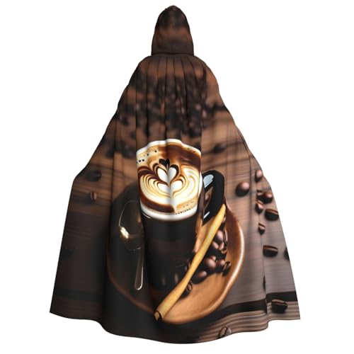 Delicious Heart Coffee Print Adult Hooded Cloak Gothic Carnival Cape For Men And Women Cosplay Costumes Delicious Heart Coffee Print Adult Hooded Cloak Gothic Carnival Cape For Men And Women Cosplay Costumes von FKGKDF