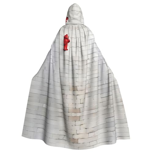 FKGKDF Alter weißer Ziegelstein-Wanddruck, Gothic-Maskerade-Umhang, dunkle Fantasie, Karneval, Umhang für Kostümpartys und Cosplay FKGKDF Alter weißer Ziegelstein-Wanddruck, Gothic-Maskerade-Umhang, dunkle Fantasie, Karneval, Umhang für Kostümpartys und Cosplay von FKGKDF