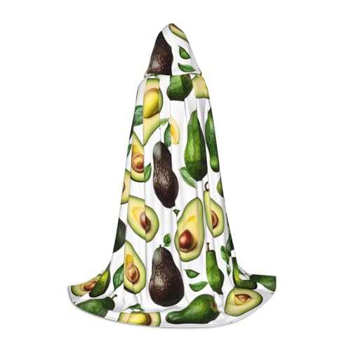 FKGKDF Avocados Print Unisex Kapuzenumhang, aufmerksames Geschenk für Halloween/Cosplay-Liebhaber/Themenpartys von FKGKDF