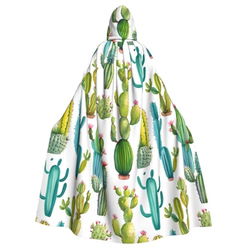 FKGKDF Cactus Print Gothic Maskerade Cloak Dark Fantasy Karneval Umhang für Kostümpartys und Cosplay FKGKDF Cactus Print Gothic Maskerade Cloak Dark Fantasy Karneval Umhang für Kostümpartys und Cosplay von FKGKDF