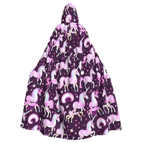 FKGKDF Einhorn-Umhang mit rosa Aufdruck, Gothic-Maskerade, dunkler Fantasie-Karnevals-Umhang für Kostümpartys und Cosplay FKGKDF Einhorn-Umhang mit rosa Aufdruck, Gothic-Maskerade, dunkler Fantasie-Karnevals-Umhang für Kostümpartys und Cosplay von FKGKDF