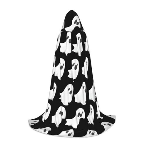 FKGKDF Geister-Halloween-Muster, unisex, Kapuzenumhang, aufmerksames Geschenk für Halloween/Cosplay-Liebhaber/Themenpartys von FKGKDF